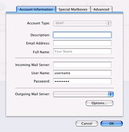 apple mail imap settings